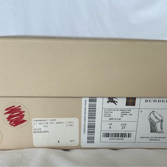 Burberry Heritage Leather Naylor Espadrille - Picture 6 of 6